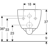 Унитаз Geberit Renova Comfort 500.694.01.1 без сиденья