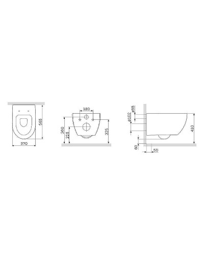 Унитаз AM.PM Awe C111700WH подвесной без сиденья