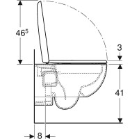 Унитаз Geberit Renova T54 Rimfree 500.800.00.1 с сиденьем Микролифт