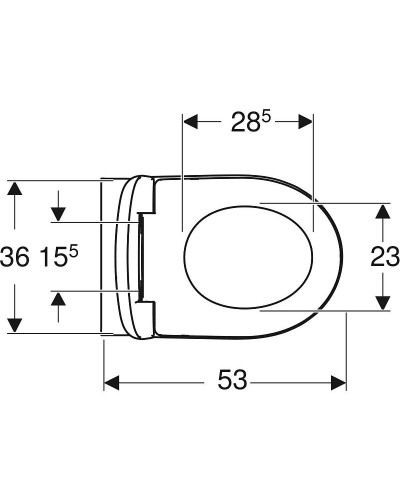 Унитаз Geberit Renova T54 Rimfree 500.800.00.1 с сиденьем Микролифт