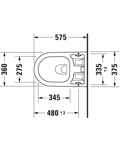 Унитаз Duravit ME by Starck 2510092000 подвесной без сиденья