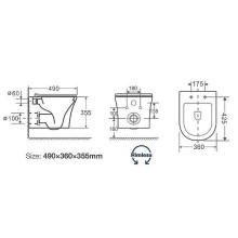 Унитаз Cerutti SPA Adige Aria CT7837 подвесной с сиденьем Микролифт