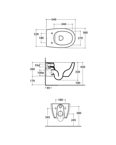 Унитаз подвесной безободковый Globo 4ALL MDS03.bi