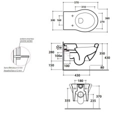 Унитаз подвесной Globo Paestum PAS03.bi