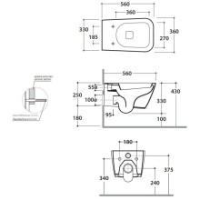Унитаз подвесной Globo Stone STS02bI
