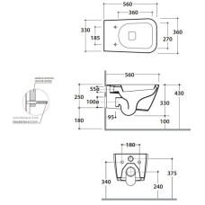 Унитаз подвесной Globo Stone STS02bI