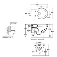 Унитаз подвесной Precious/белый Globo Paestum PAS03.b26