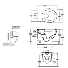 Унитаз подвесной Precious/белый Globo Paestum PAS03.b26