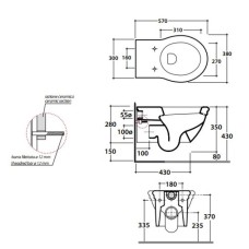 Унитаз подвесной Precious/белый Globo Paestum PAS03.b26