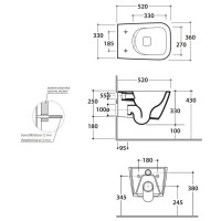 Унитаз подвесной безободковый Globo Stone STS05.bi