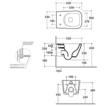 Унитаз подвесной безободковый Globo Stone STS05.bi