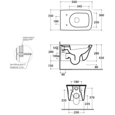 Унитаз подвесной Globo Relais RES02.bi