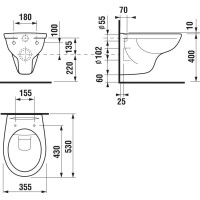 Унитаз подвесной безободковый Jika Lyra Dino 8213770000001
