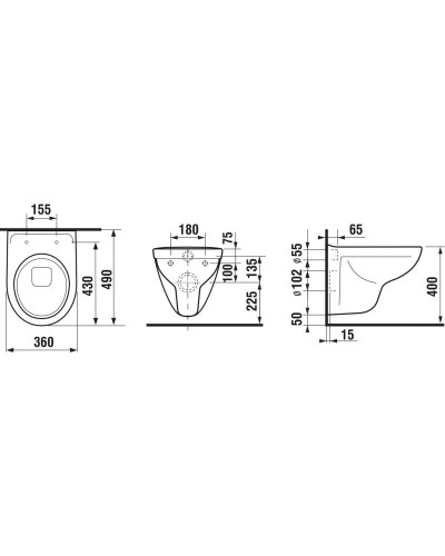Унитаз подвесной Jika Lyra Plus 8233820000001