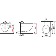 Унитаз подвесной безободковый Jika Mio 8207140000001