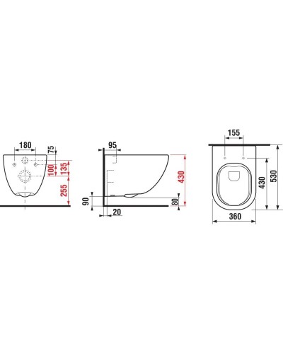 Унитаз подвесной безободковый Jika Mio 8207140000001