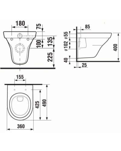 Унитаз подвесной Jika Tigo 8202130000001