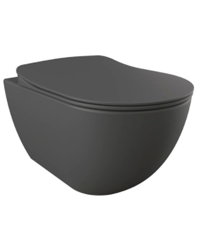 Унитаз Creavit Free FE320-11AM00E-0000 подвесной Антрацит матовый без сиденья