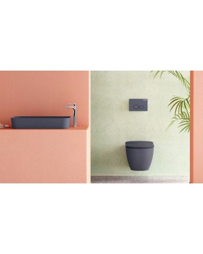 Унитаз Creavit Free FE320-11AM00E-0000 подвесной Антрацит матовый без сиденья