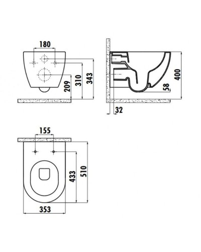 Унитаз Creavit Free FE322-11CM00E-0000 подвесной Капучино матовый без сиденья