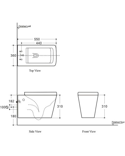 Унитаз Aquanet Tavr BL-103N-WHT TAVR-W 211920 подвесной с сиденьем Микролифт