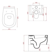 Унитаз подвесной Artceram Azuley AZV0010100bi