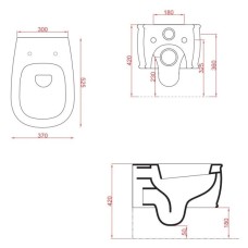 Унитаз подвесной Artceram Azuley AZV0010100bi