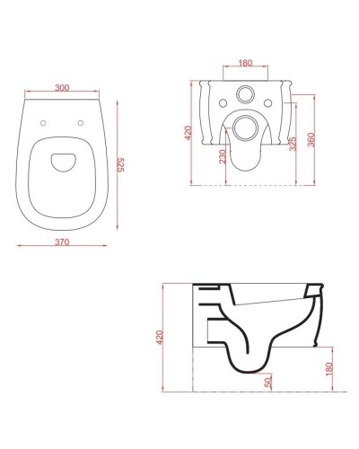 Унитаз подвесной Artceram Azuley AZV0010100bi