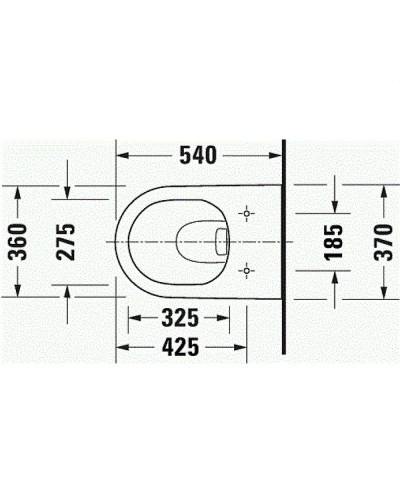 Унитаз Duravit D-Neo 2578090000 подвесной без сиденья