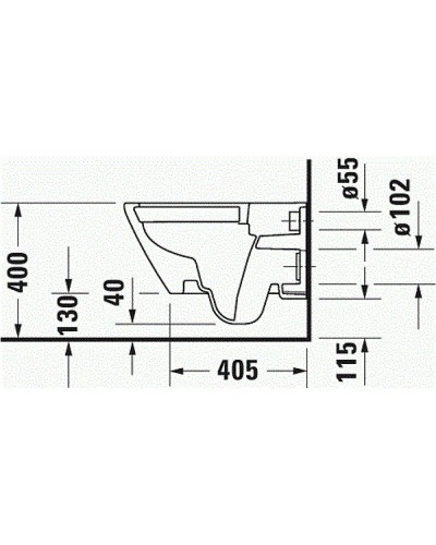 Унитаз Duravit D-Neo 2578090000 подвесной без сиденья