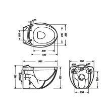 Унитаз Sanita Luxe Ringo RNGSLWH0104 подвесной с сиденьем Микролифт