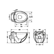 Унитаз Sanita Luxe Ringo RNGSLWH0104 подвесной с сиденьем Микролифт