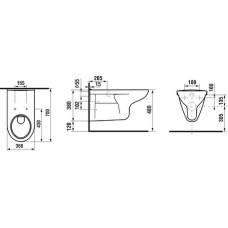 Унитаз Jika Deep by Jika 8.2064.2.000.000.1 подвесной без сиденья