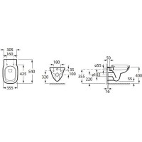 Унитаз Roca Debba 346997000 подвесной без сиденья