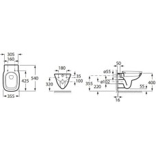 Унитаз Roca Debba 346997000 подвесной без сиденья