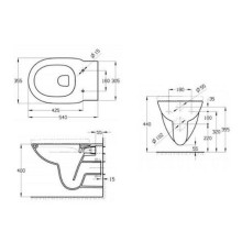 Унитаз Roca Debba Round Rimless 346998000 подвесной без сиденья