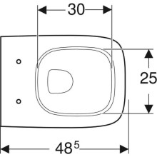 Унитаз Geberit Renova Nr.1 Comprimo New 206145000 подвесной без сиденья Белый