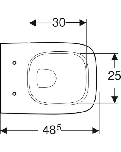 Унитаз Geberit Renova Nr.1 Comprimo New 206145000 подвесной без сиденья Белый
