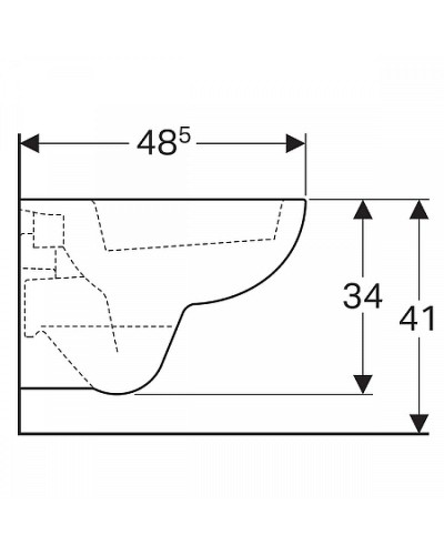 Унитаз Geberit Renova Nr.1 Comprimo New 206145000 подвесной без сиденья Белый