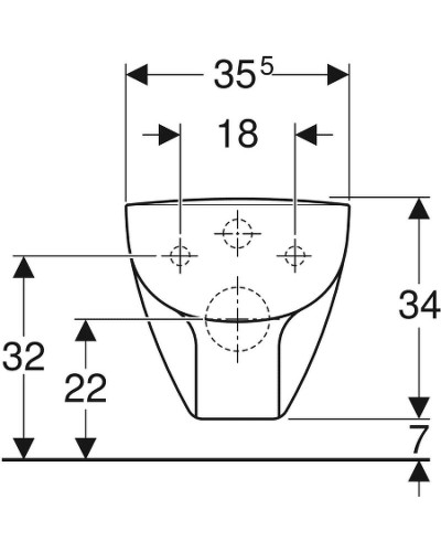 Унитаз Geberit Renova Nr.1 Comprimo New 206145000 подвесной без сиденья Белый