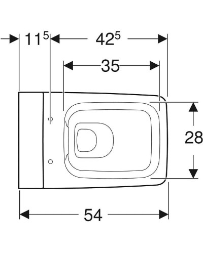 Унитаз Geberit Xeno 2 500.500.01.1 подвесной без сиденья Белый