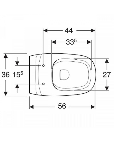 Унитаз Geberit Citterio 500.510.01.1 подвесной без сиденья Белый
