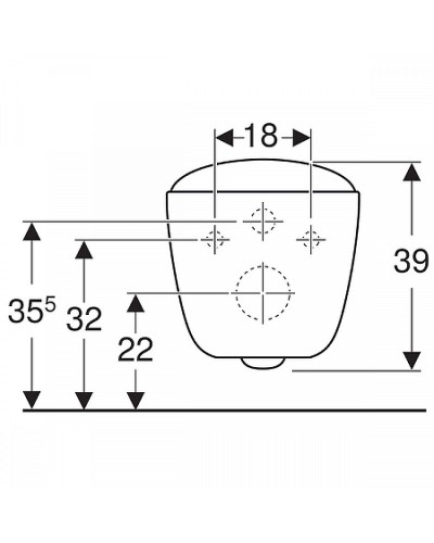 Унитаз Geberit Citterio 500.510.01.1 подвесной без сиденья Белый