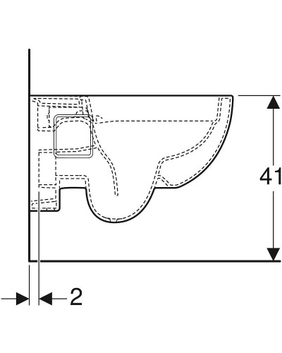Унитаз Geberit Renova 203070000 подвесной без сиденья