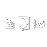 Подвесной унитаз с функцией биде с сиденьем микролифт Bien Fracture FRKA056GMVP1W3000
