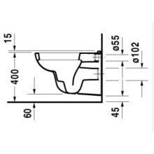 Подвесной унитаз с сиденьем Duravit D-Code 45351900A1