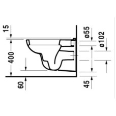 Подвесной унитаз с сиденьем Duravit D-Code 45351900A1