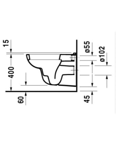 Подвесной унитаз с сиденьем Duravit D-Code 45351900A1