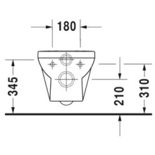 Подвесной безободковый унитаз Duravit DuraStyle 2562090000