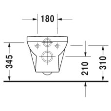 Подвесной безободковый унитаз Duravit DuraStyle 2562090000